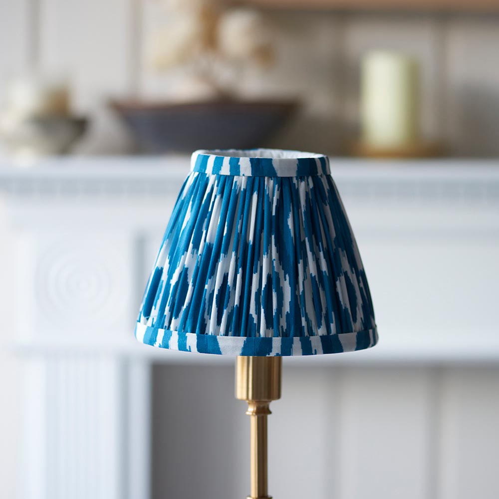Burley Rechargeable & Ikat 16cm Marlin blue shade - Comet Lighting