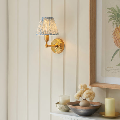 Wall light Burley Rechargeable & Leaf 16cm Shell bay blue shade - Comet Lighting