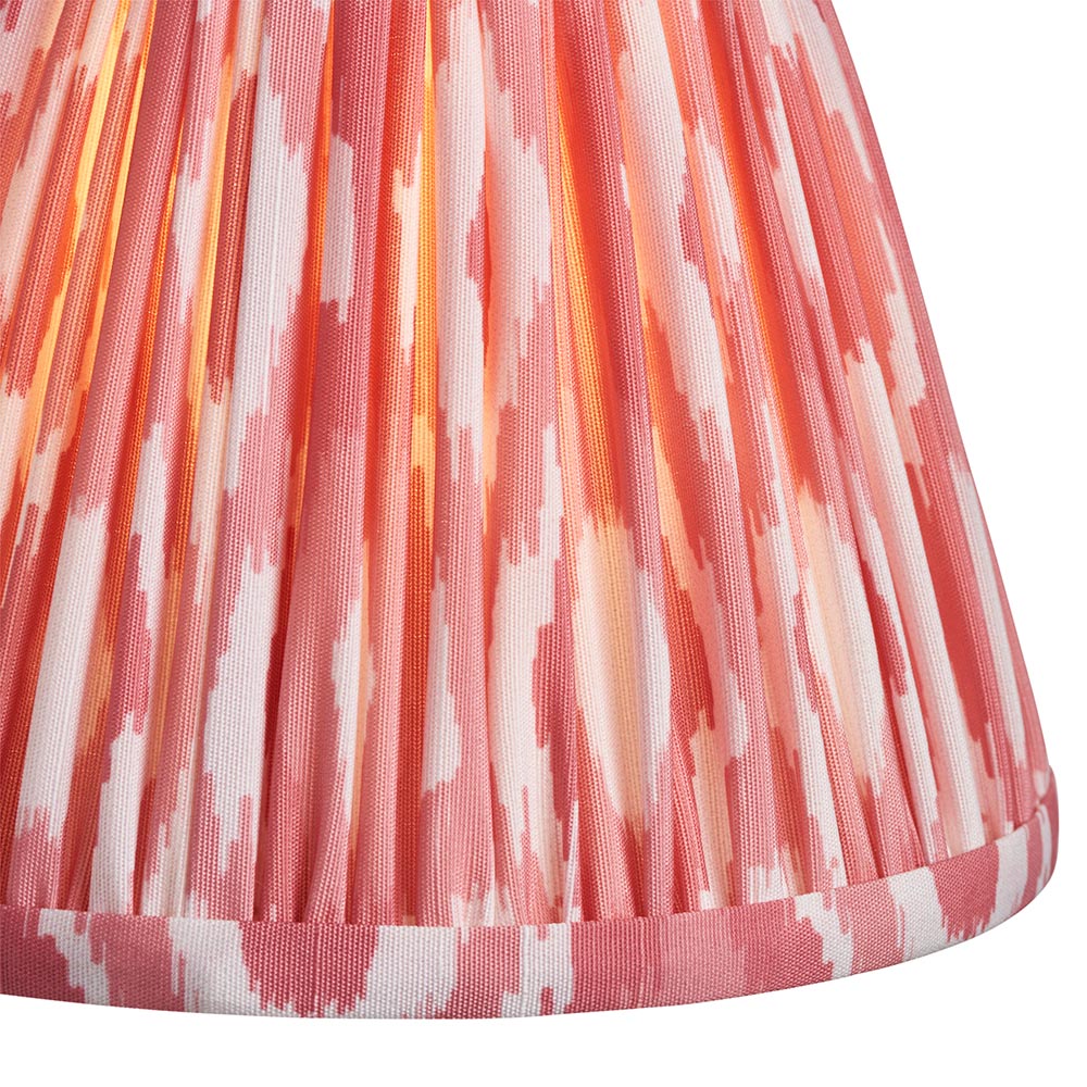 Morton Rechargeable & Ikat 16cm Coral pink shade - Comet Lighting