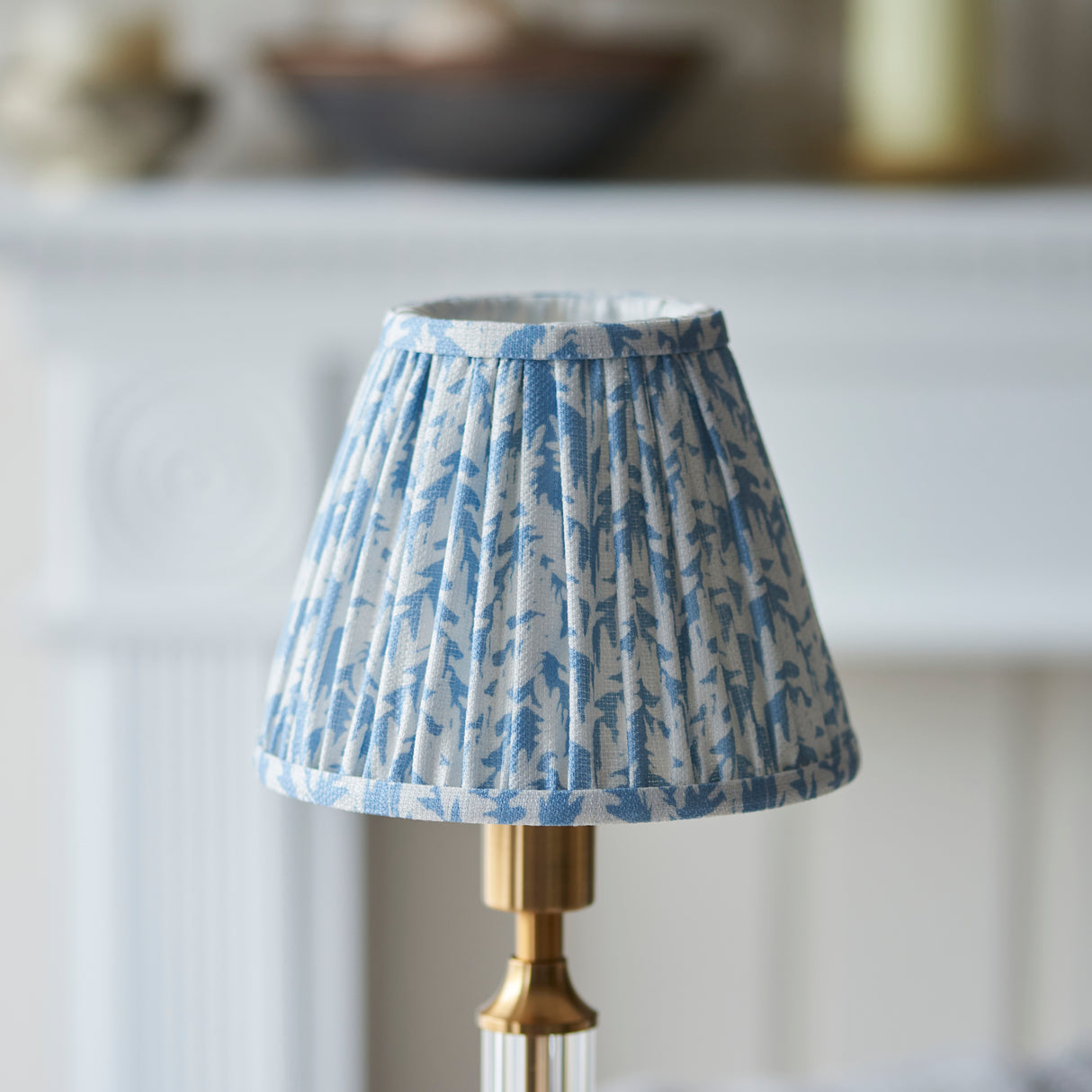 Morton Rechargeable & Leaf 16cm Shell bay blue shade - Comet Lighting