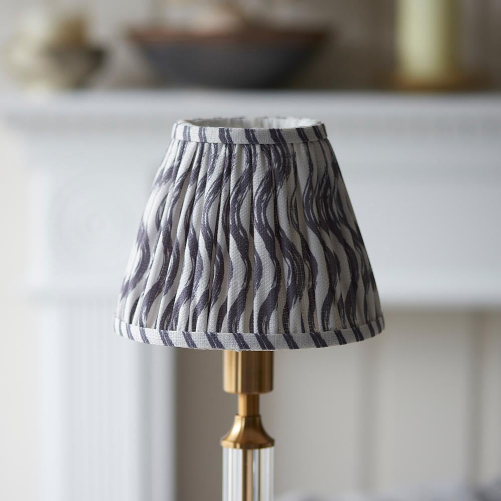 Morton Rechargeable & Ripple 16cm Pearl grey shade - Comet Lighting