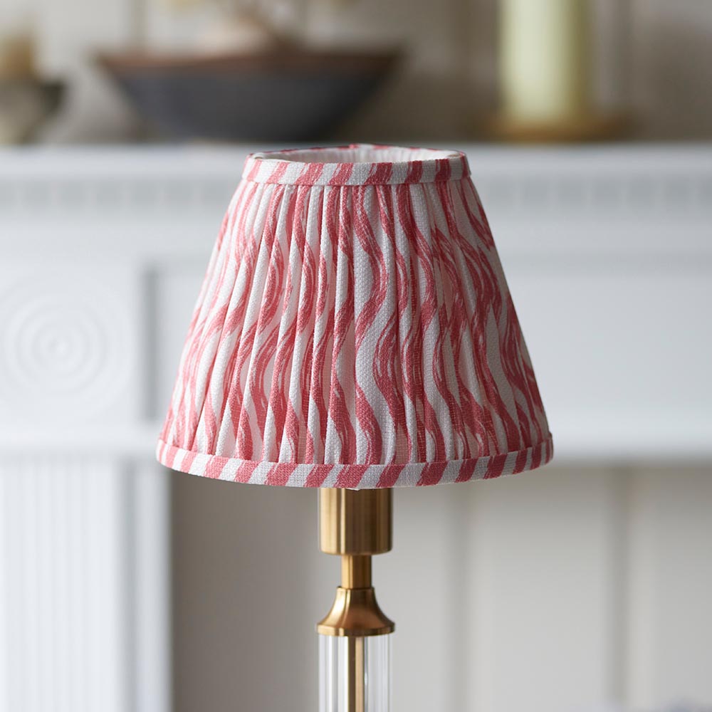 Morton Rechargeable & Ripple 16cm Coral pink shade - Comet Lighting