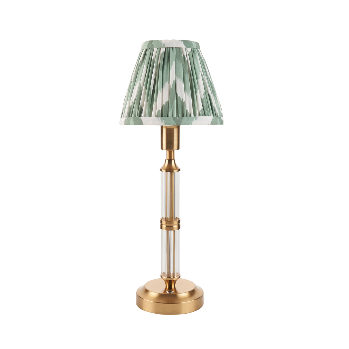 Morton Rechargeable & Zigzag 16cm Cotswold green shade - Comet Lighting