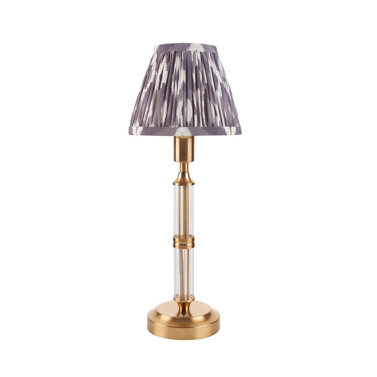 Morton Rechargeable & Ikat 16cm Pearl grey shade - Comet Lighting