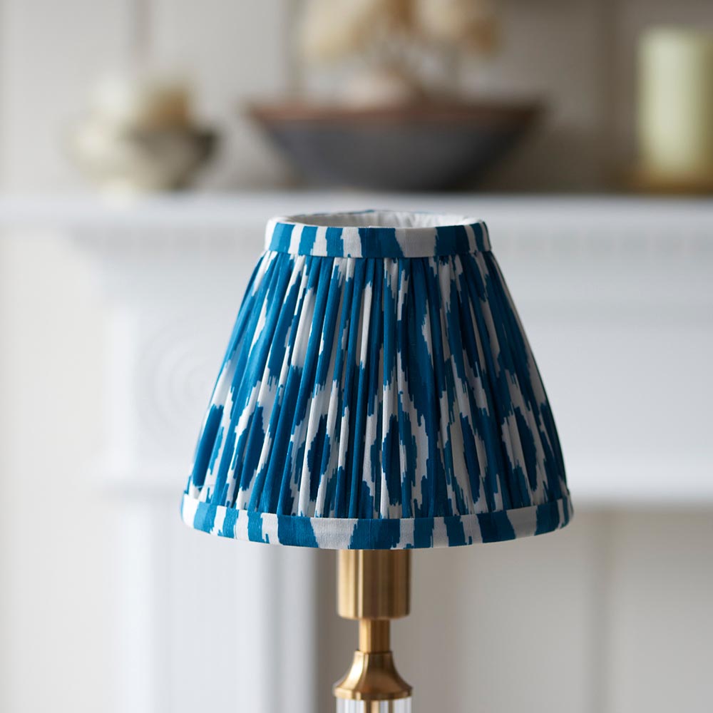 Morton Rechargeable & Ikat 16cm Marlin blue shade - Comet Lighting