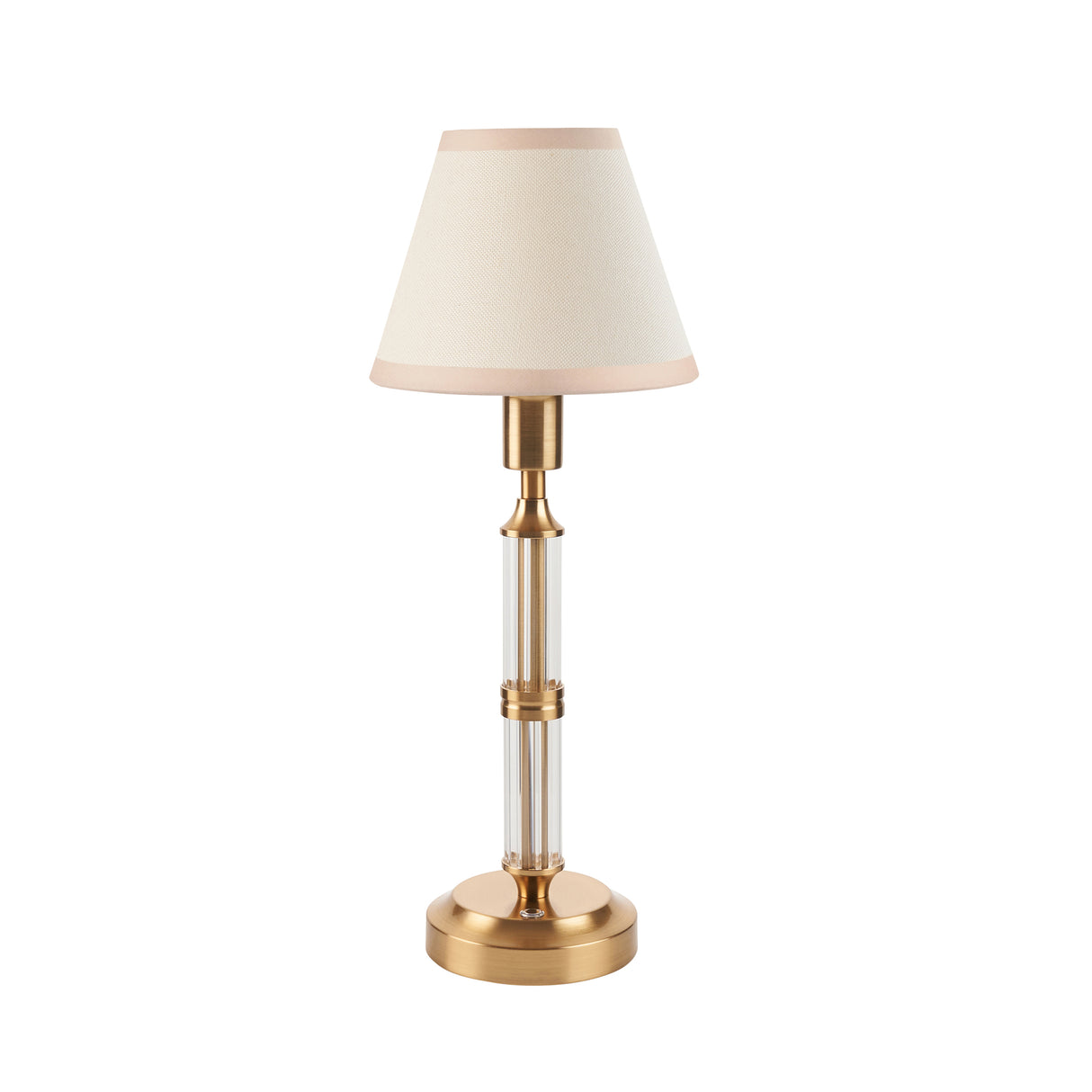 Morton Rechargeable & Ivy 16cm Vintage white shade - Comet Lighting