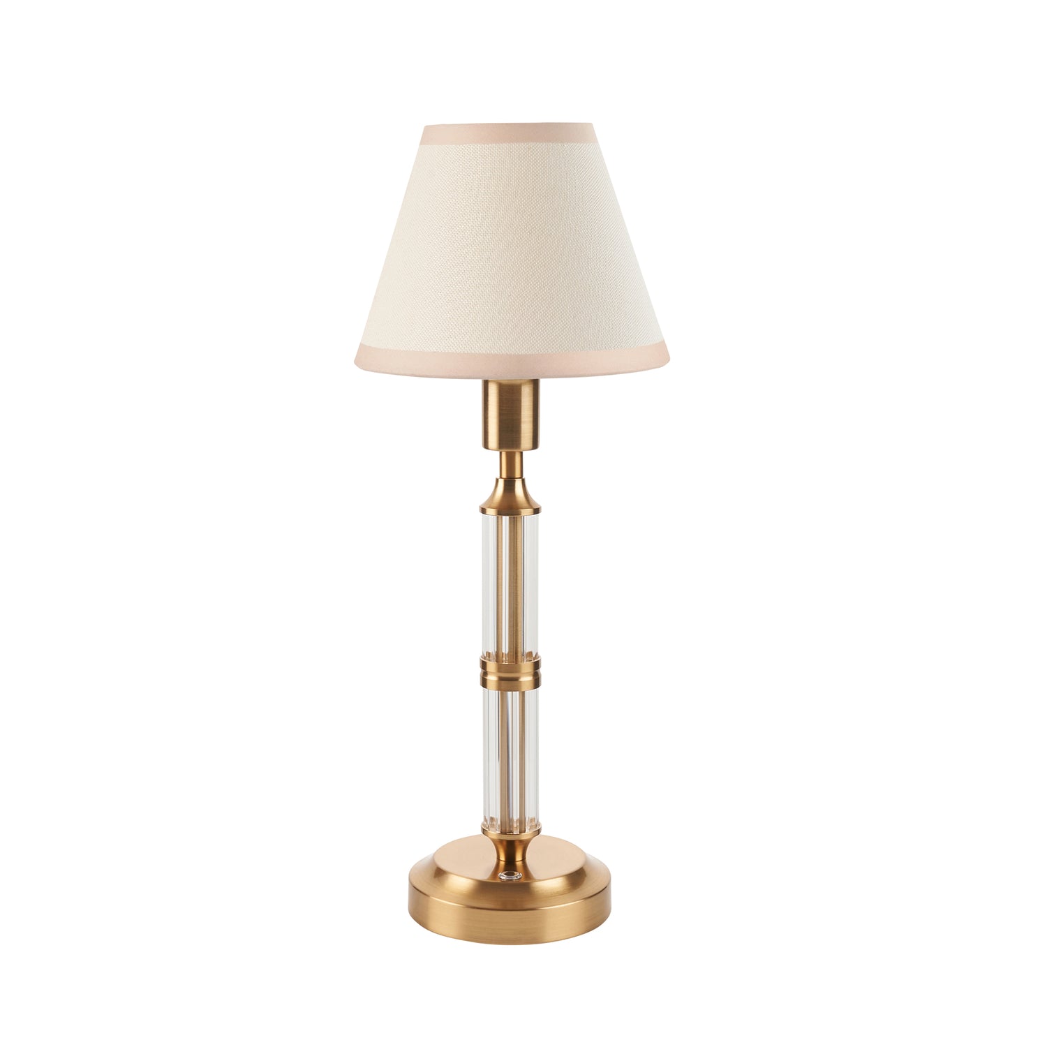Morton Rechargeable & Ivy 16cm Vintage white shade - Comet Lighting