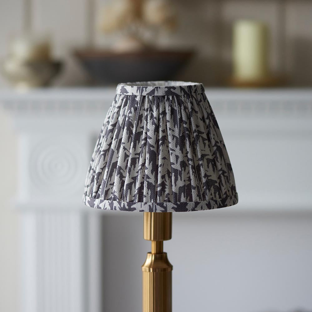 Trobridge Rechargeable & Leaf 16cm Pearl grey shade - Comet Lighting