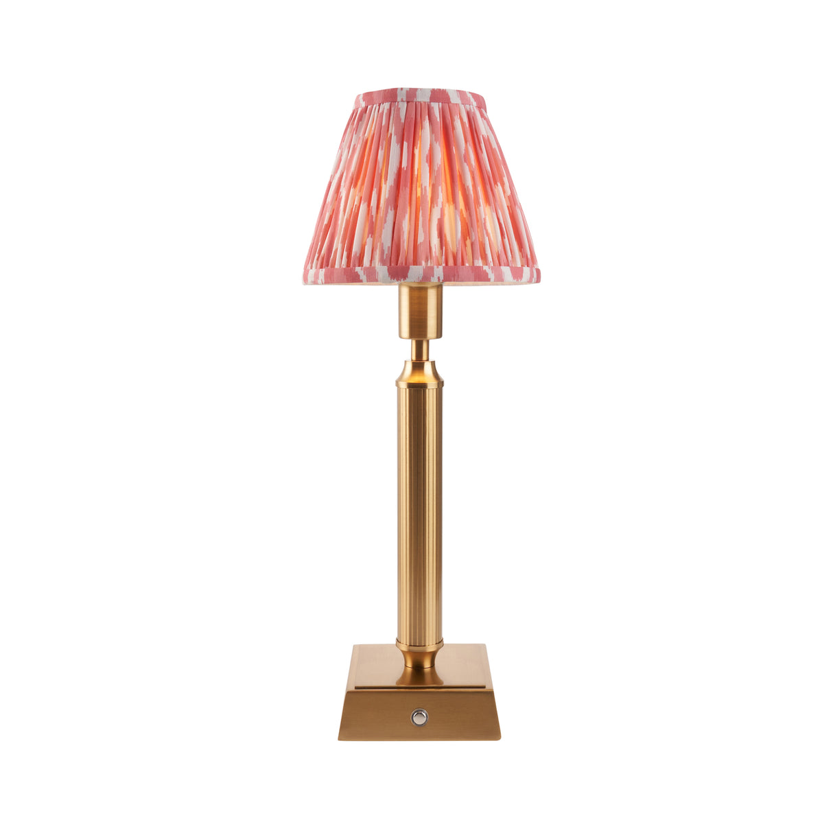 Trobridge Rechargeable & Ikat 16cm Coral pink shade - Comet Lighting