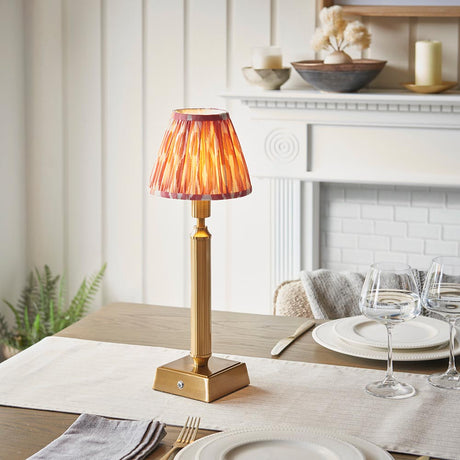 Trobridge Rechargeable & Ikat 16cm Coral pink shade - Comet Lighting