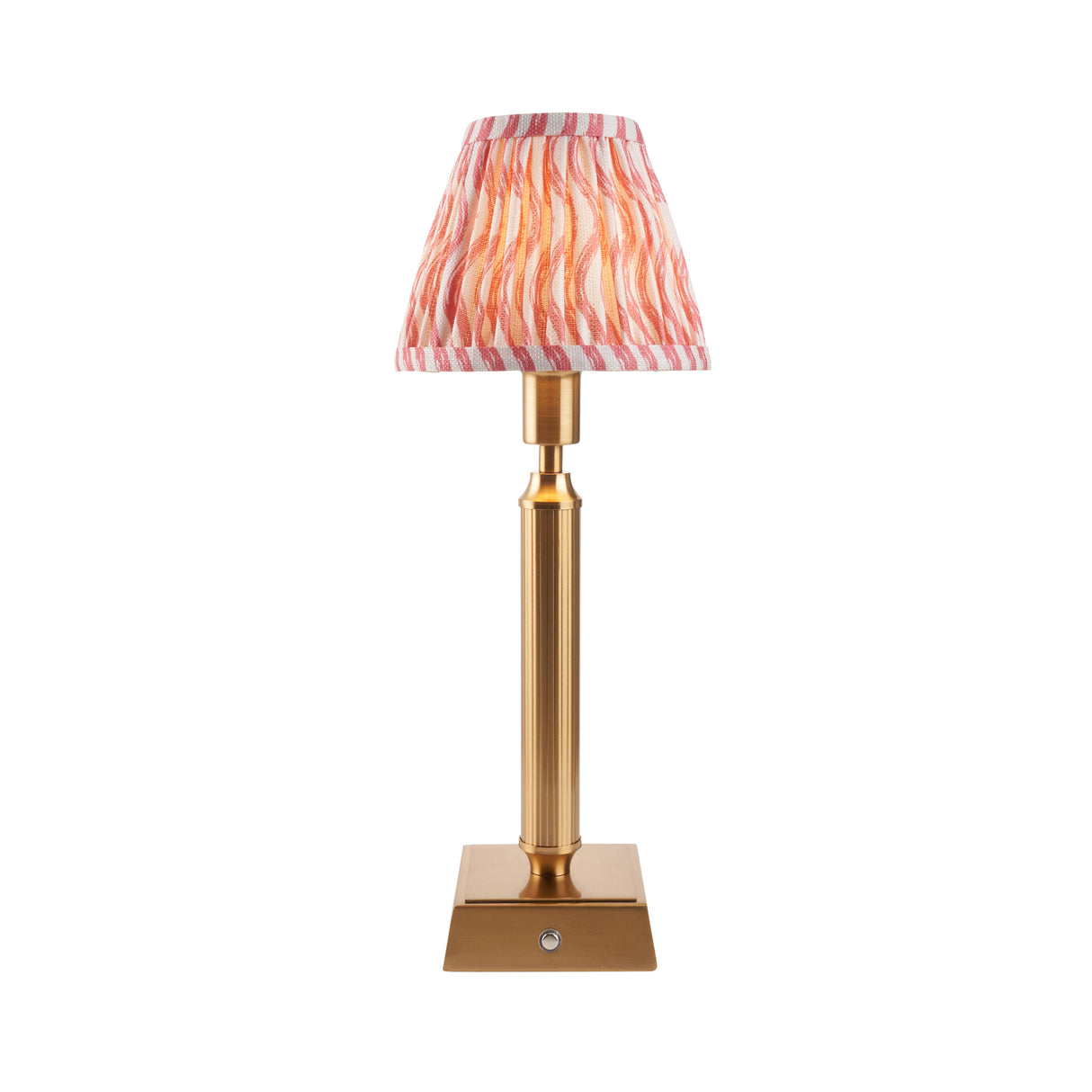 Trobridge Rechargeable & Ripple 16cm Coral pink shade - Comet Lighting