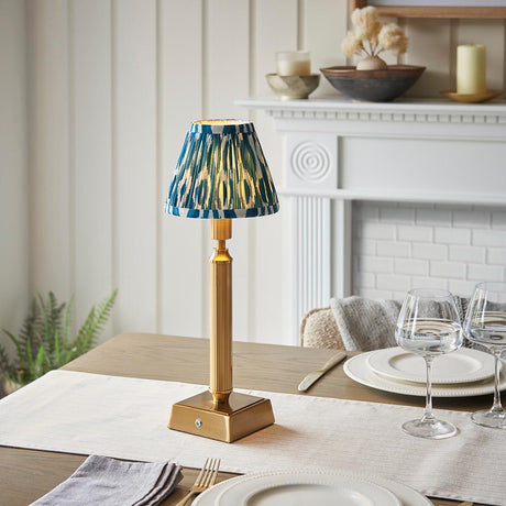 Trobridge Rechargeable & Ikat 16cm Marlin blue shade - Comet Lighting