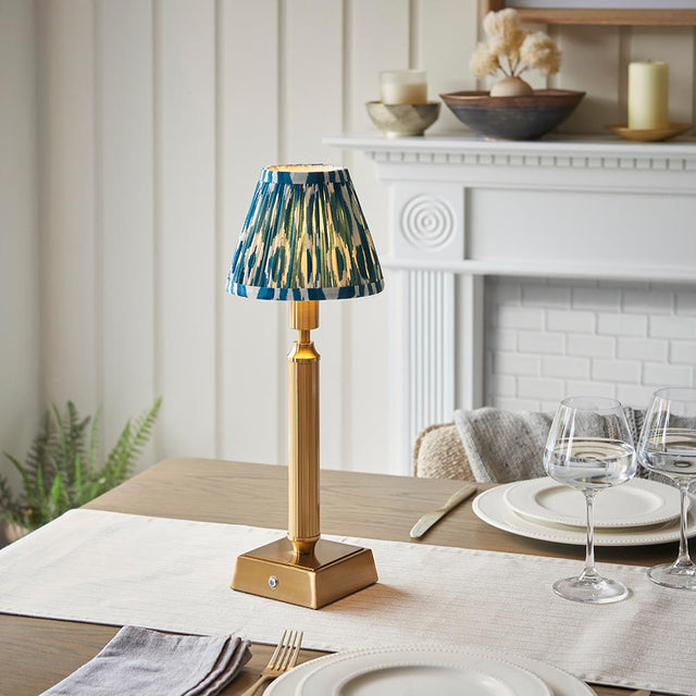 Trobridge Rechargeable & Ikat 16cm Marlin blue shade - Comet Lighting