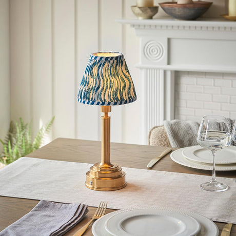 Upton Rechargeable & Ripple 16cm Marlin blue shade - Comet Lighting