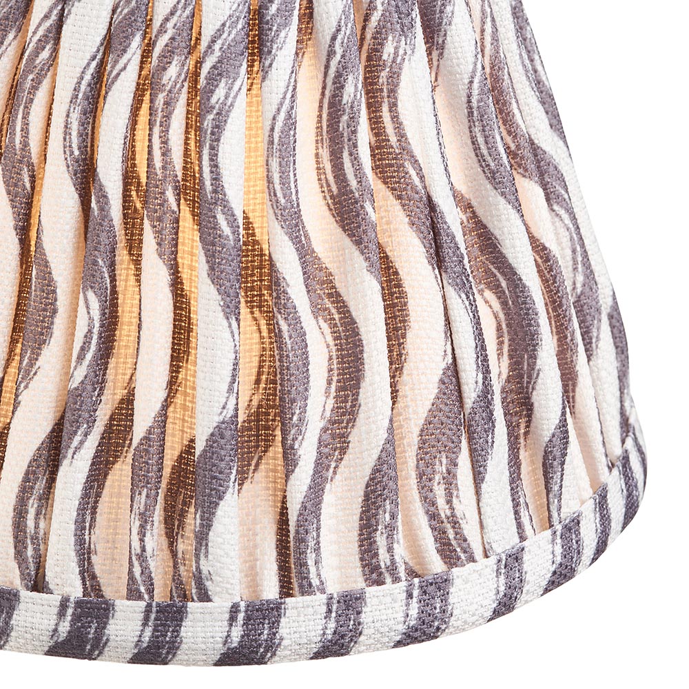 Upton Rechargeable & Ripple 16cm Pearl grey shade - Comet Lighting