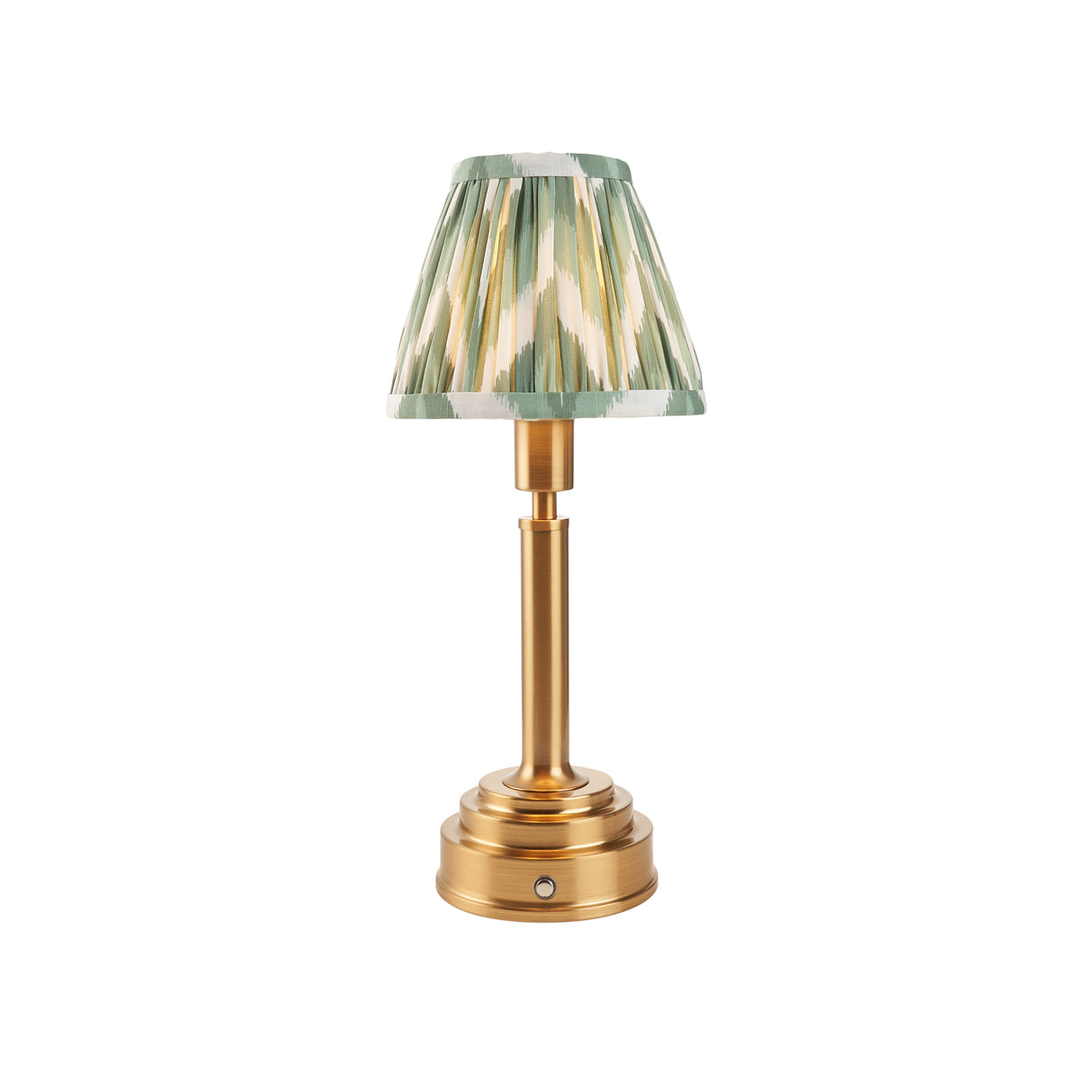 Upton Rechargeable & Zigzag 16cm Cotswold green shade - Comet Lighting