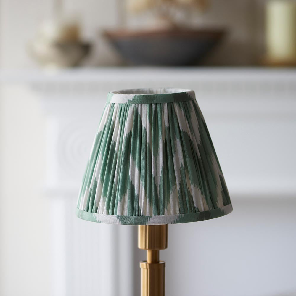 Upton Rechargeable & Zigzag 16cm Cotswold green shade - Comet Lighting