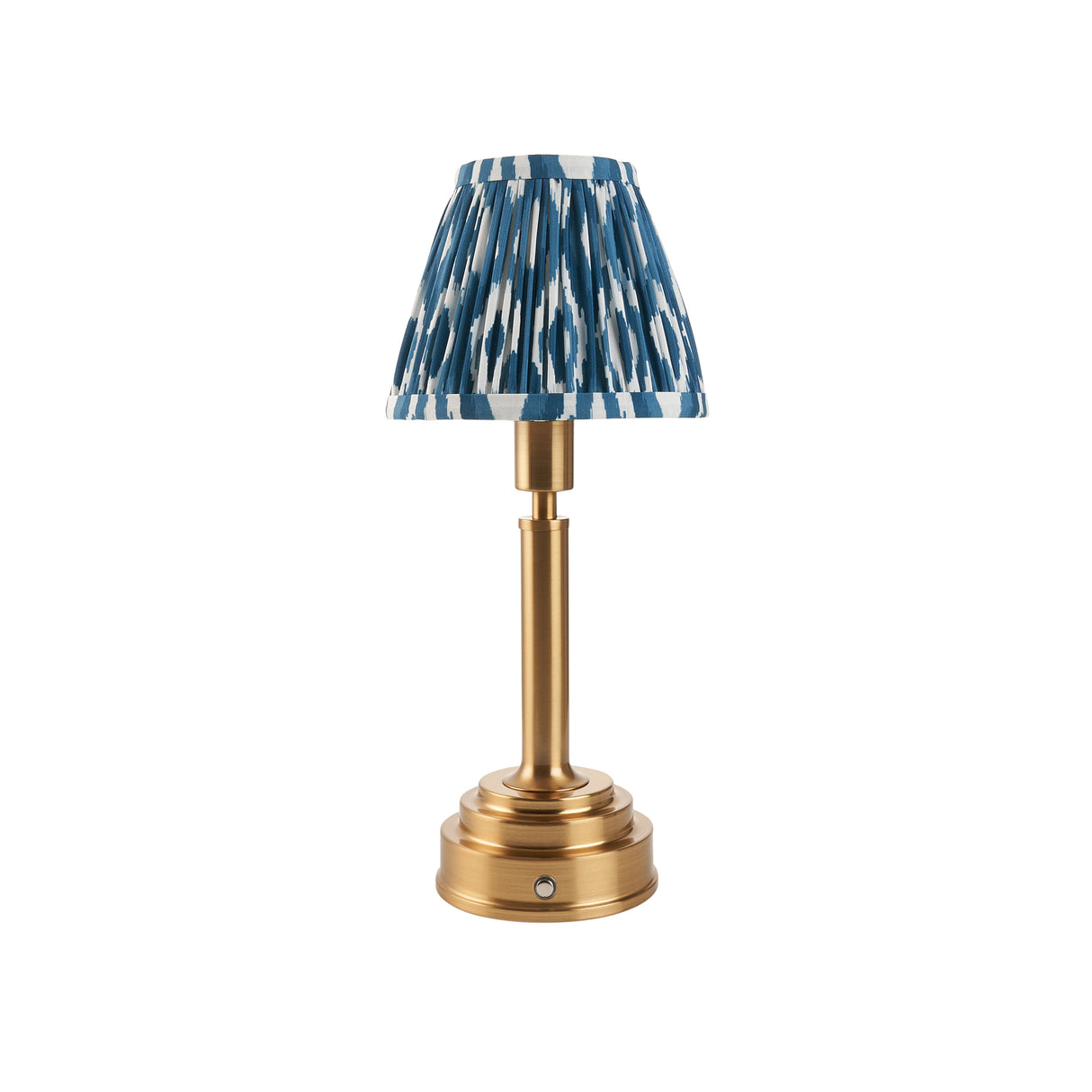 Upton Rechargeable & Ikat 16cm Marlin blue shade - Comet Lighting