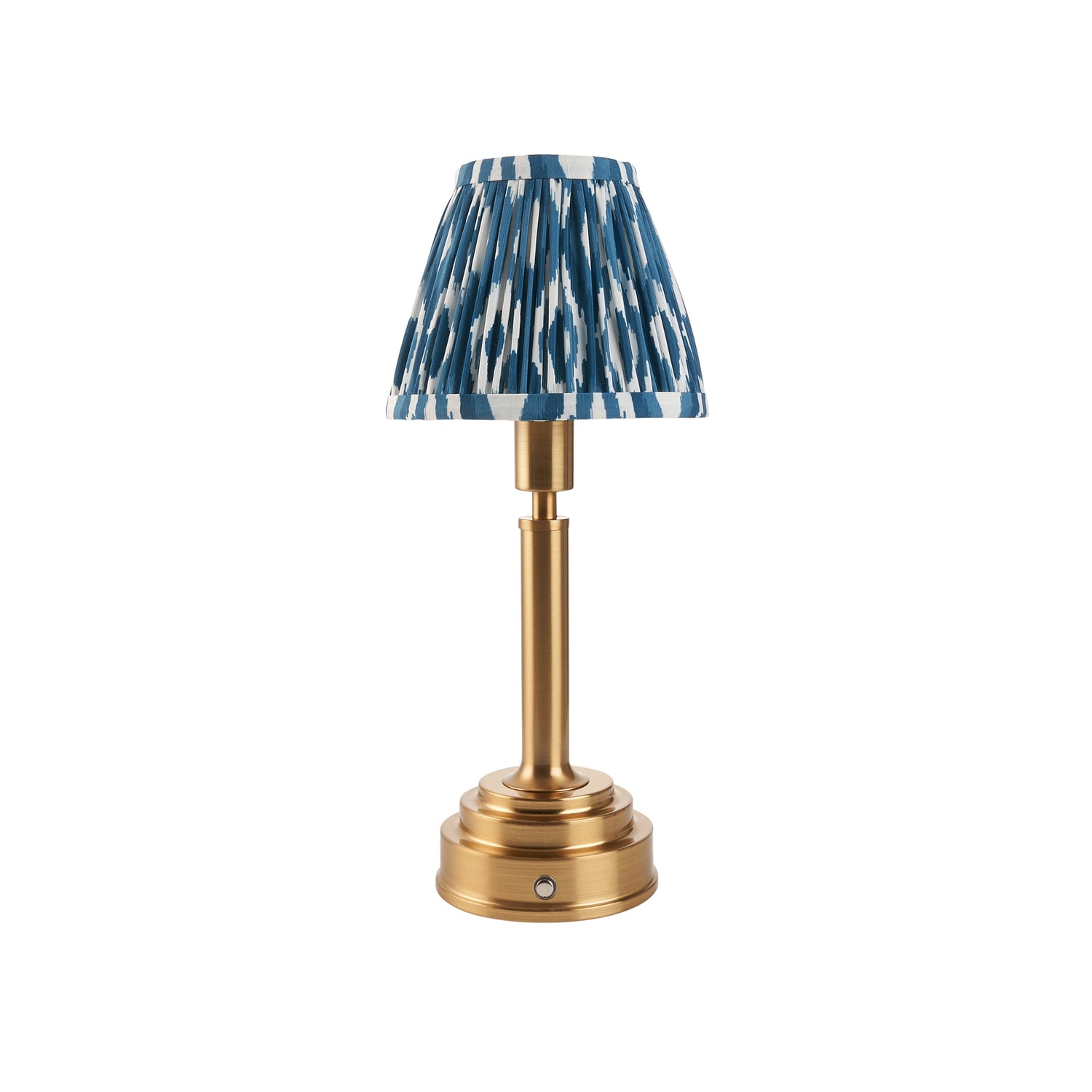 Upton Rechargeable & Ikat 16cm Marlin blue shade - Comet Lighting