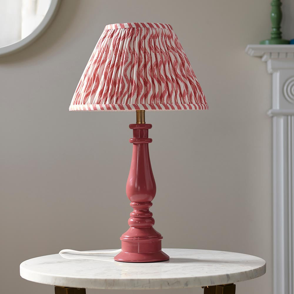 Myrtle & Ripple 30cm Coral pink shade - Comet Lighting