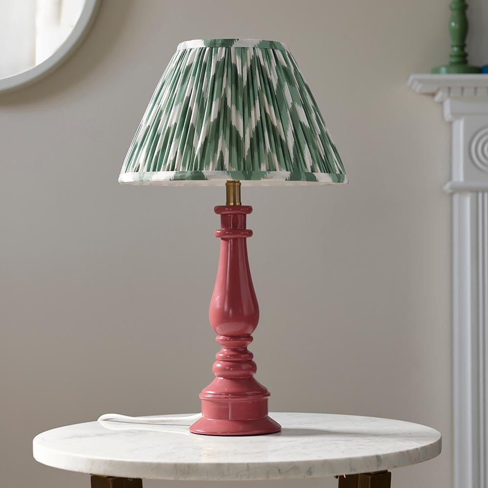 Myrtle & Zigzag 30cm Cotswold green shade - Comet Lighting
