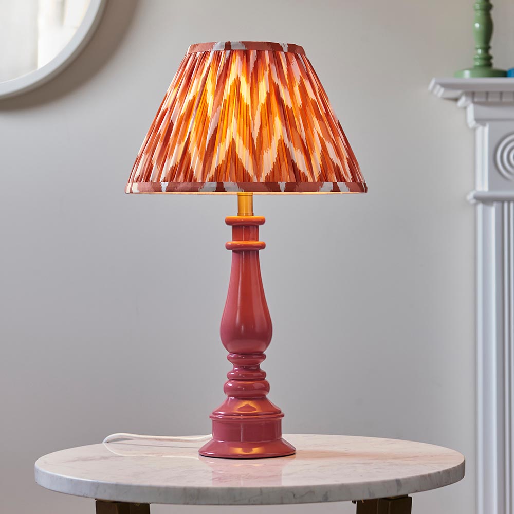 Myrtle & Zigzag 30cm Apricot orange shade - Comet Lighting