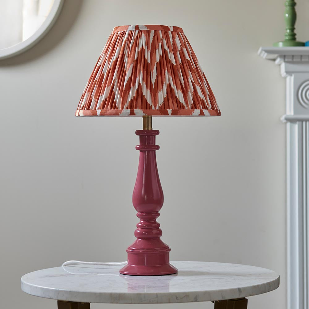 Myrtle & Zigzag 30cm Apricot orange shade - Comet Lighting