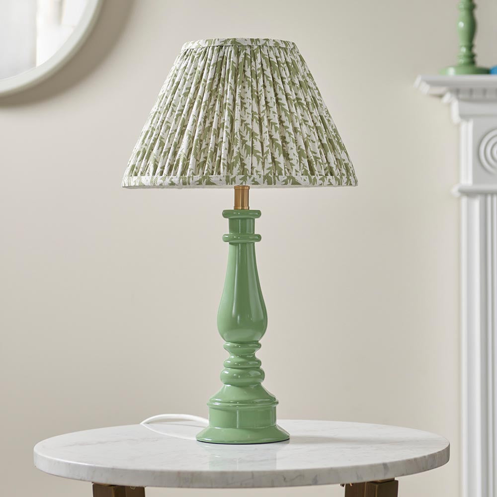 Gloss Green Myrtle & Leaf 30cm Herb garden green shade - Comet Lighting