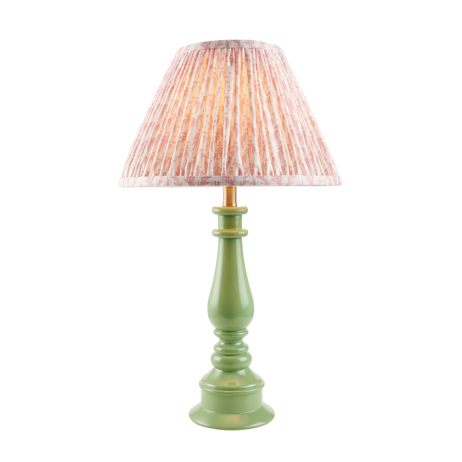 Gloss Green Myrtle & Leaf 30cm Peachy keen shade - Comet Lighting