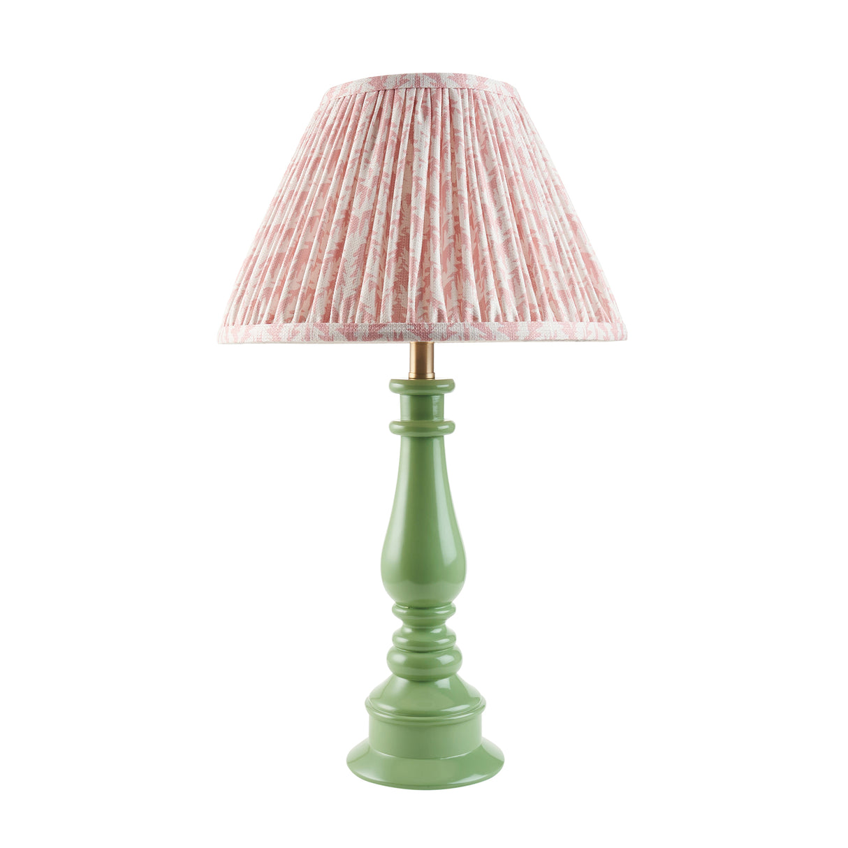 Gloss Green Myrtle & Leaf 30cm Peachy keen shade - Comet Lighting