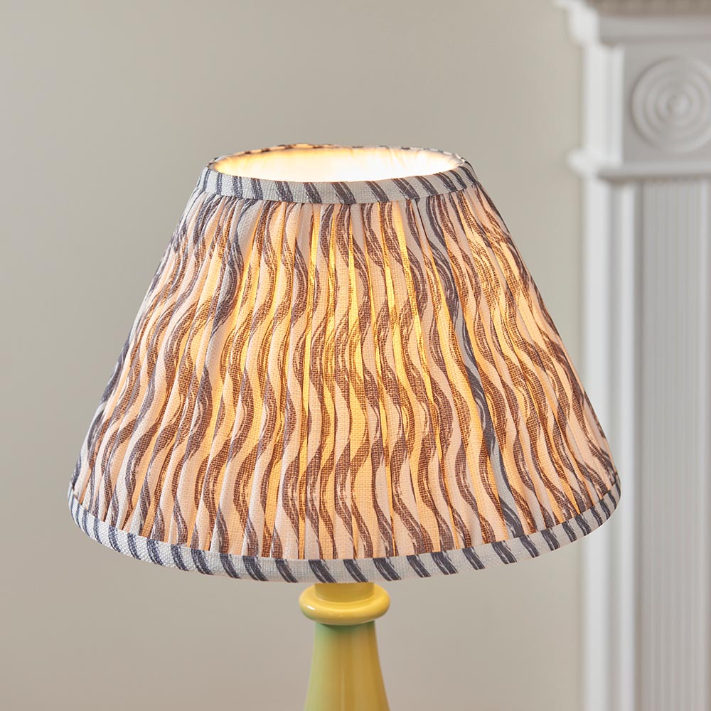 Gloss Green Myrtle & Ripple 30cm Pearl grey shade - Comet Lighting