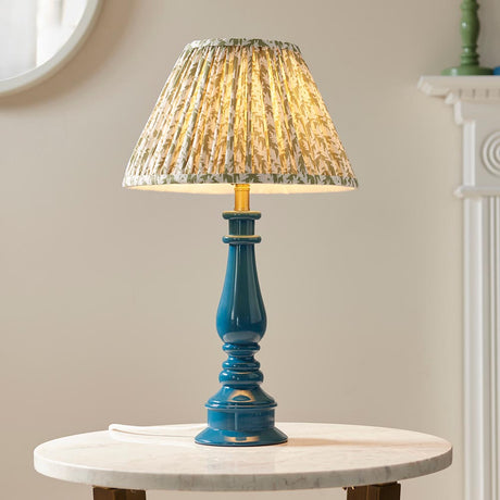 Gloss Blue Myrtle & Leaf 30cm Herb garden green shade - Comet Lighting