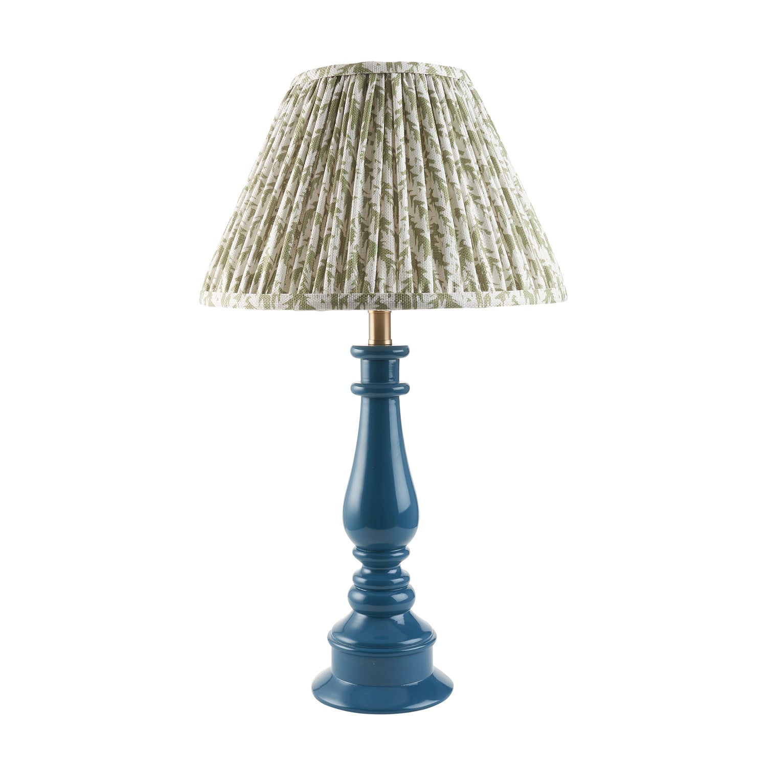 Gloss Blue Myrtle & Leaf 30cm Herb garden green shade - Comet Lighting