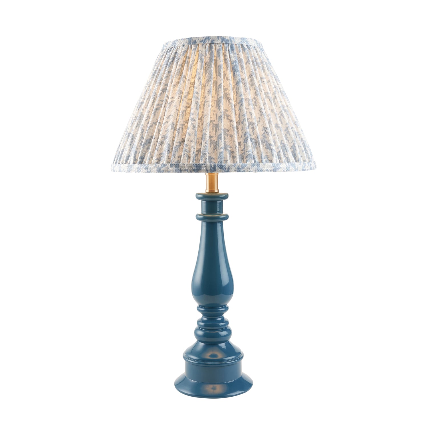 Gloss Blue Myrtle & Leaf 30cm Shell bay blue shade - Comet Lighting