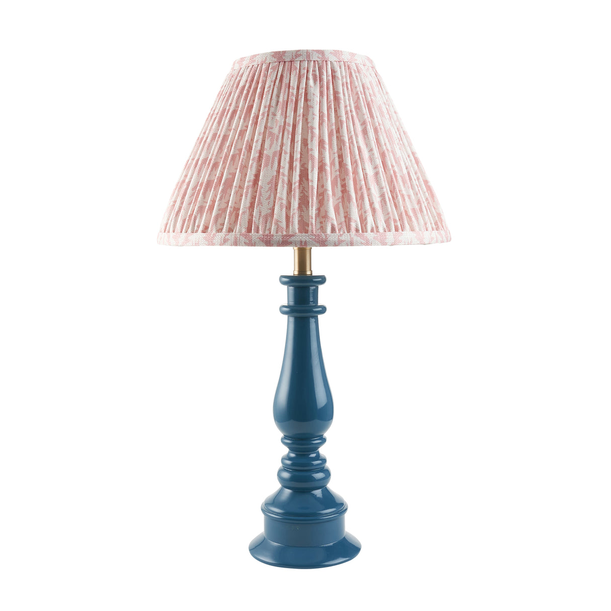 Gloss Blue Myrtle & Leaf 30cm Peachy keen shade - Comet Lighting