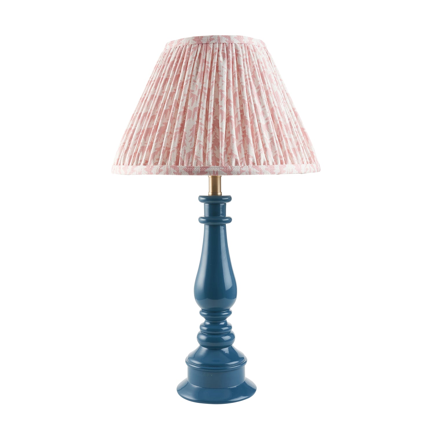 Gloss Blue Myrtle & Leaf 30cm Peachy keen shade - Comet Lighting