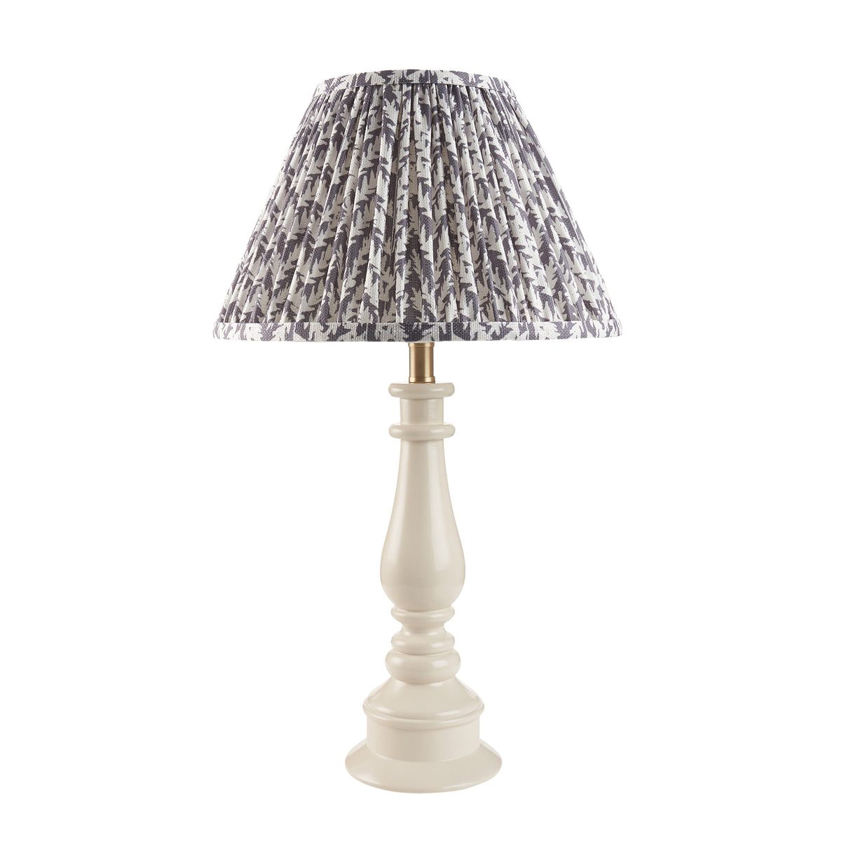 Gloss White Myrtle & Leaf 30cm Pearl grey shade - Comet Lighting