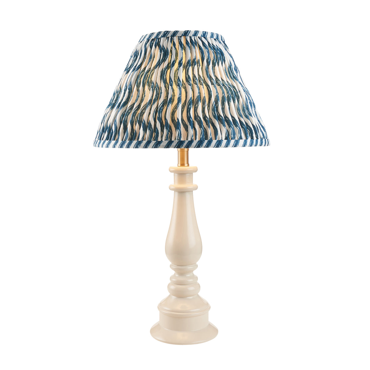 Gloss White Myrtle & Ripple 30cm Marlin blue shade - Comet Lighting