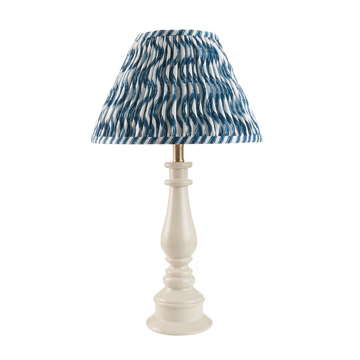 Gloss White Myrtle & Ripple 30cm Marlin blue shade - Comet Lighting