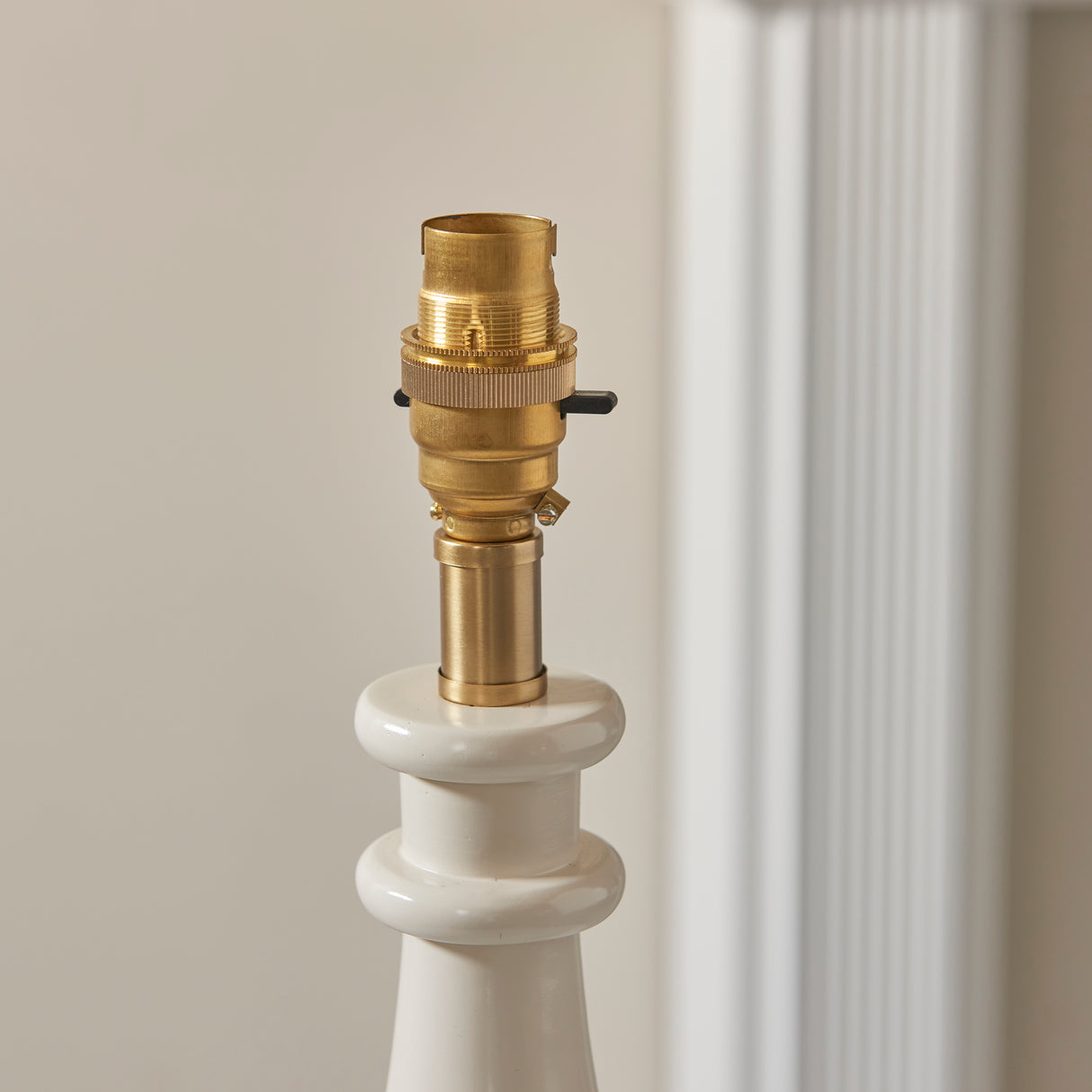 Gloss White Myrtle & Zigzag 30cm Pearl grey shade - Comet Lighting