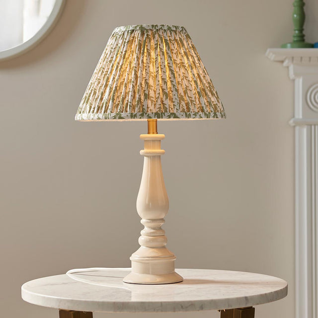 Gloss White Myrtle & Leaf 30cm Herb garden green shade - Comet Lighting