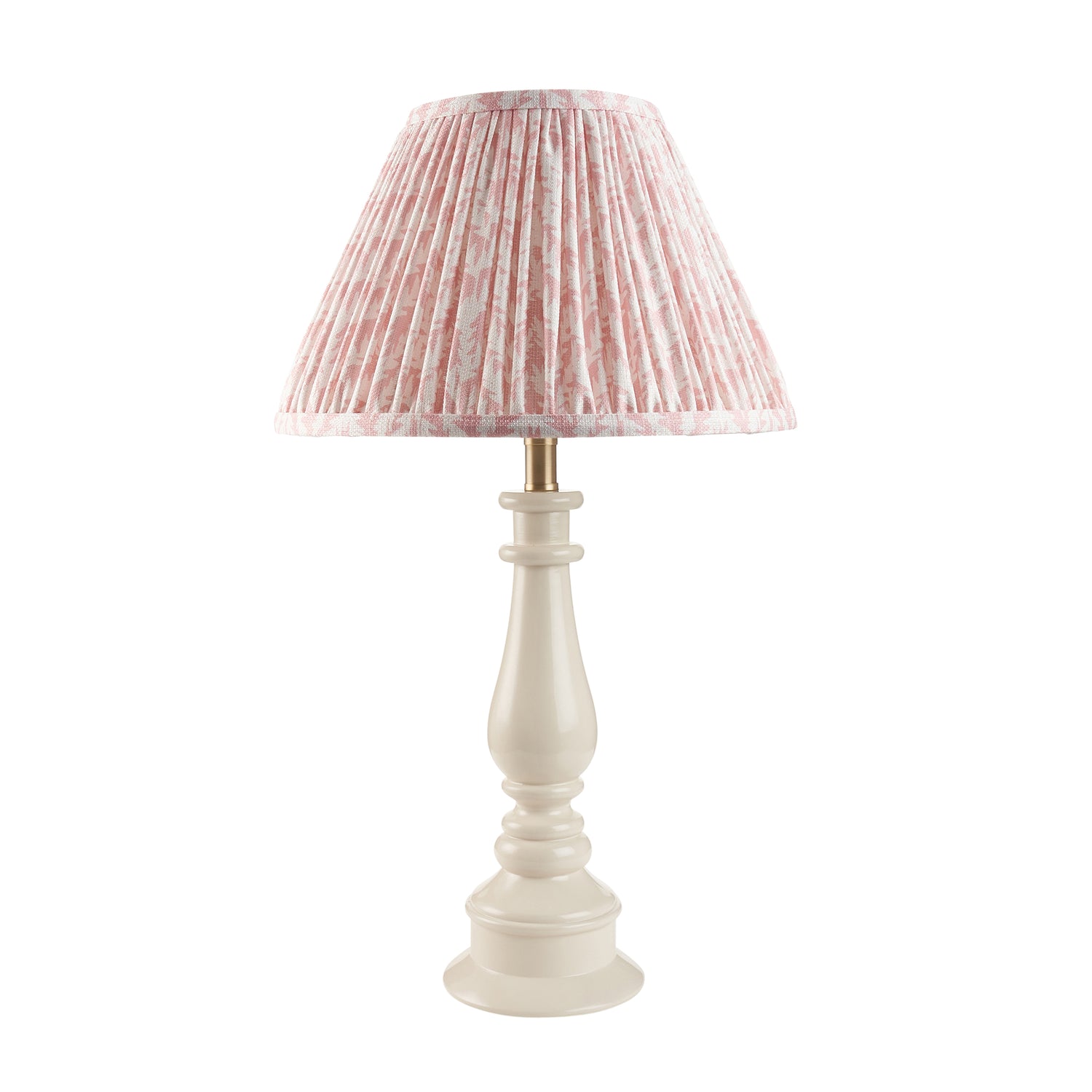 Gloss White Myrtle & Leaf 30cm Peachy keen shade - Comet Lighting