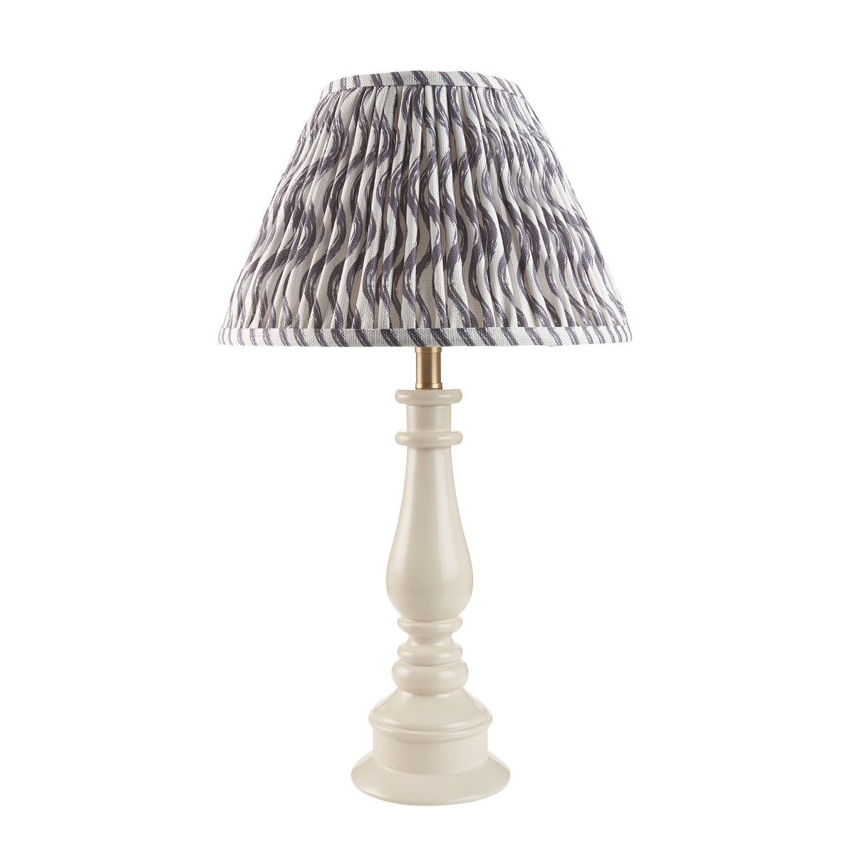 Gloss White Myrtle & Ripple 30cm Pearl grey shade - Comet Lighting