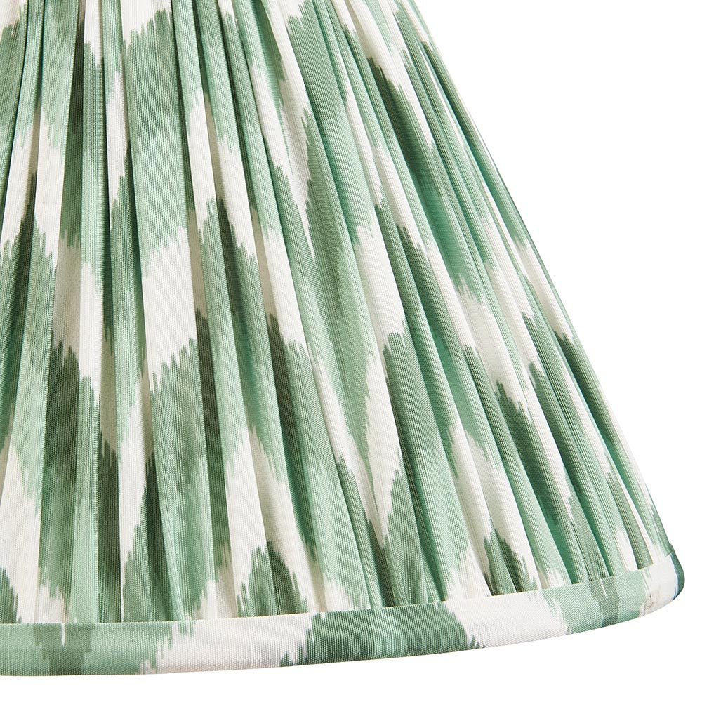 Gloss White Myrtle & Zigzag 30cm Cotswold green shade - Comet Lighting