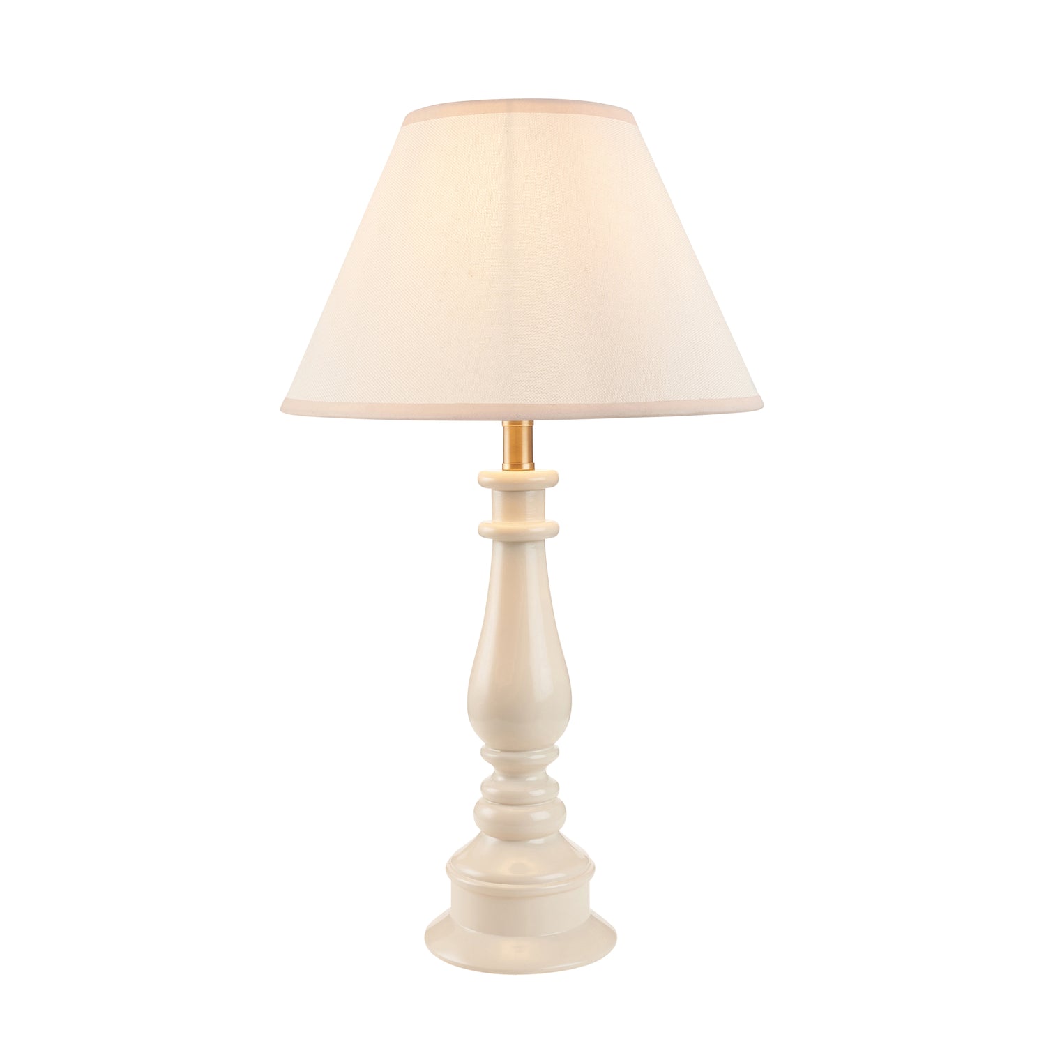 Gloss White Myrtle & Ivy 30cm Vintage white shade - Comet Lighting