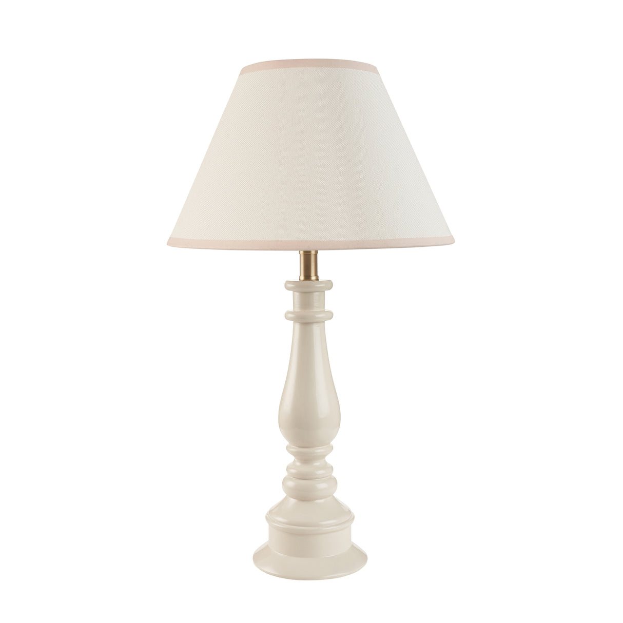 Gloss White Myrtle & Ivy 30cm Vintage white shade - Comet Lighting