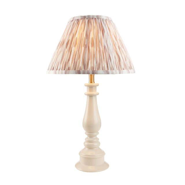Gloss White Myrtle & Ikat 30cm Neutral shade - Comet Lighting