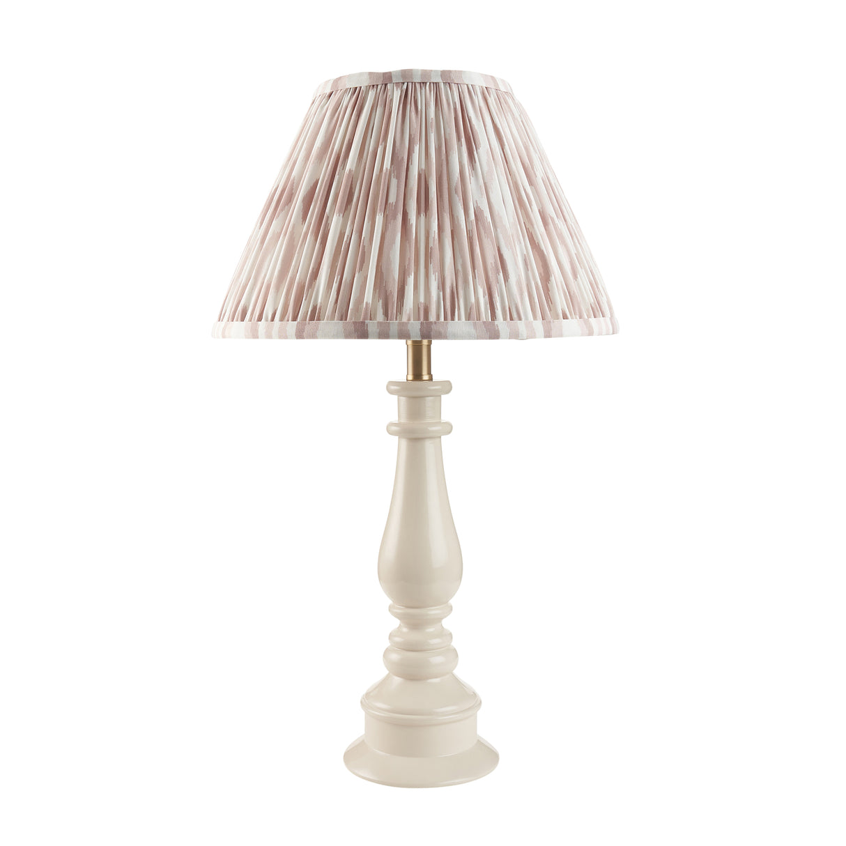 Gloss White Myrtle & Ikat 30cm Neutral shade - Comet Lighting