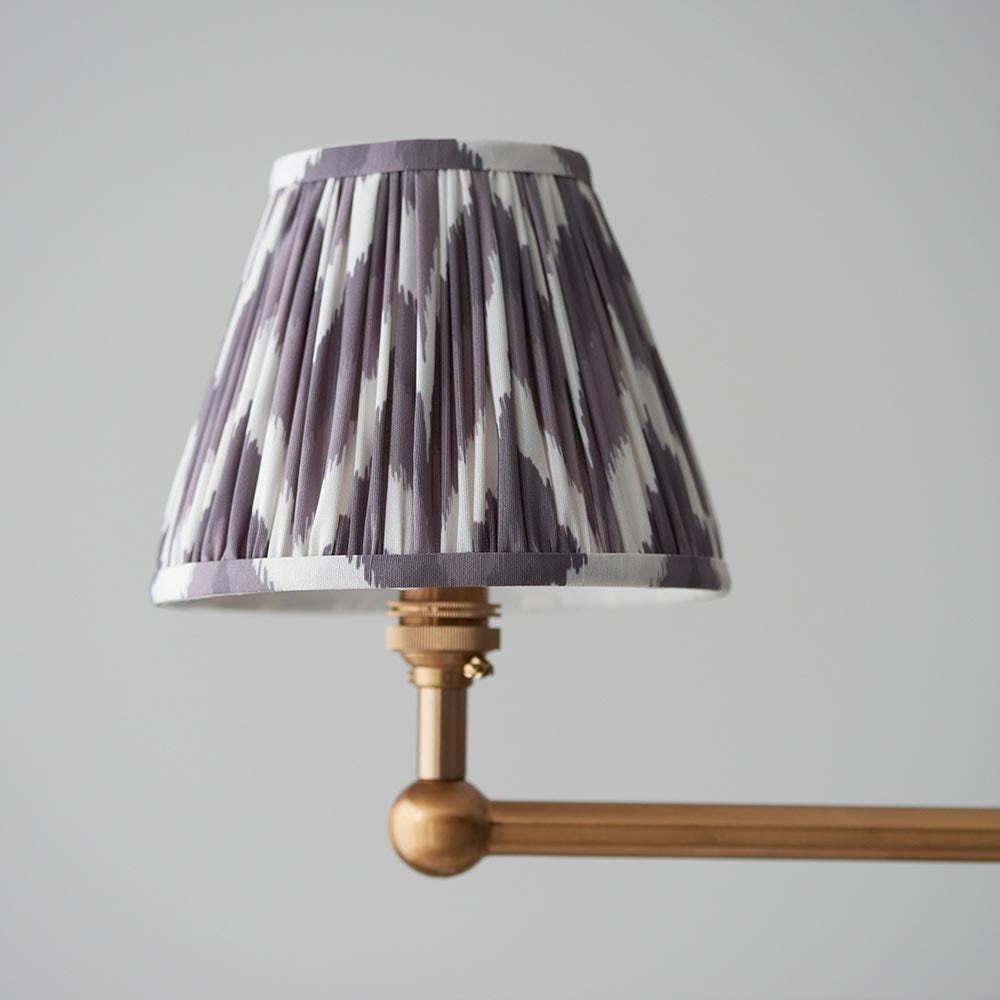 Santiago & Zigzag 16cm Pearl grey shade 4Lt Pendant - Comet Lighting