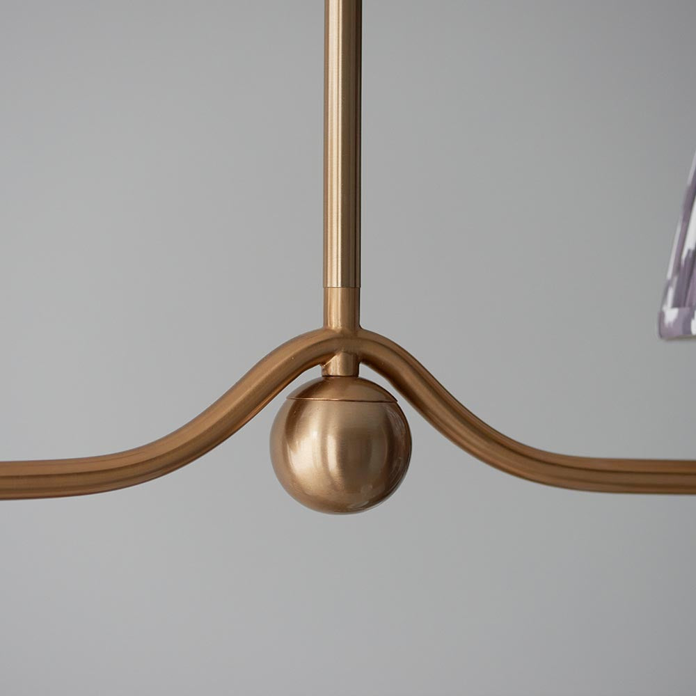 Santiago & Zigzag 16cm Pearl grey shade 4Lt Pendant - Comet Lighting